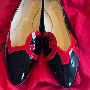Christian Louboutin Love Ballet Flats (Black/red)